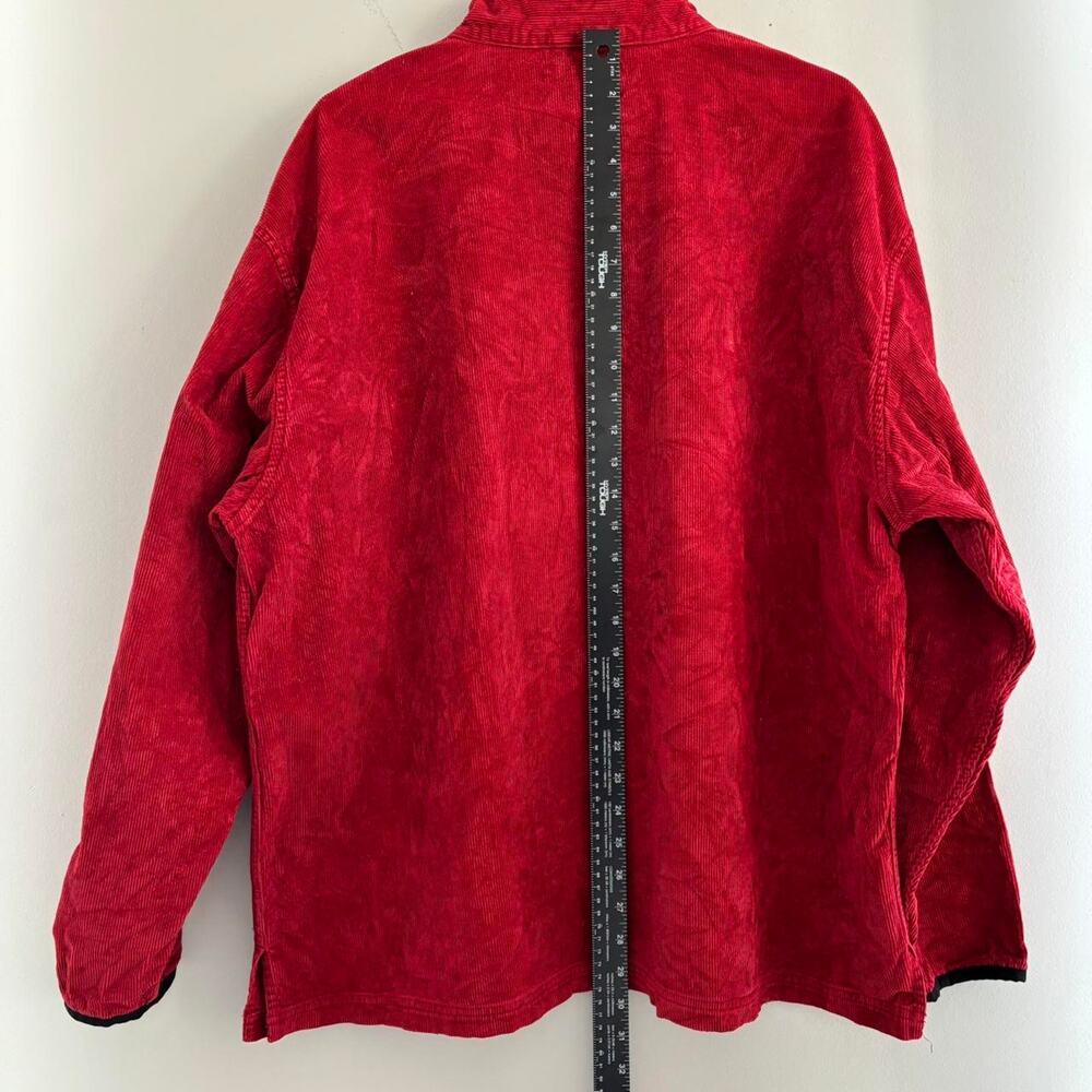 Vintage Structure Corduroy Ribbed Pullover Mens XL 1/4 Zip 100% Cotton - Picture 7 of 10